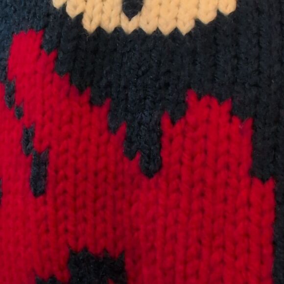 Vintage handmade knit baseball theme‎ sweater size 3 Toddler - Picture 4 of 5